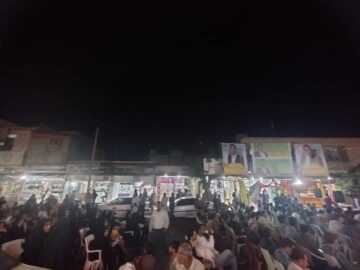 دریای خروشان طرفداران خیرخواه در کهنوج