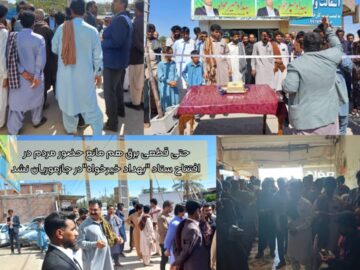 حضور پررنگ و سیل خروشان مردم جاز موریان در حمایت از خیرخواه با وجود قطعی برق